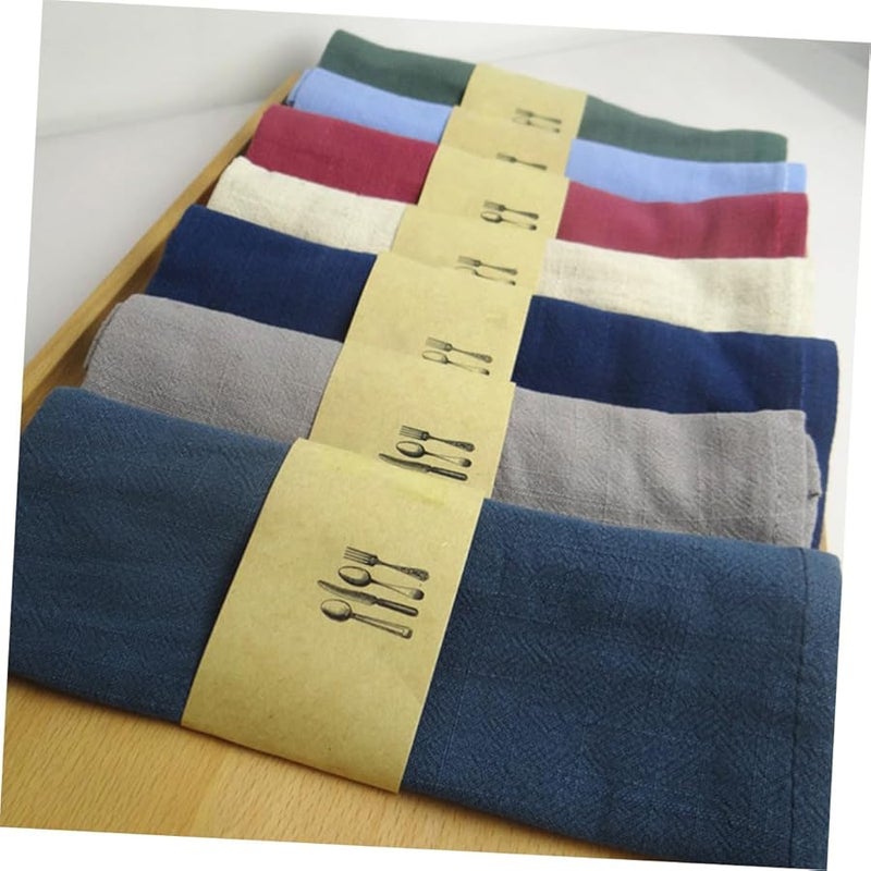 مناديل قماش الكتان الأخضر الداكن ذات امتصاص قوي للماء متعددة الأغراض مناشف مطبخ مناديل شاي - Image 4